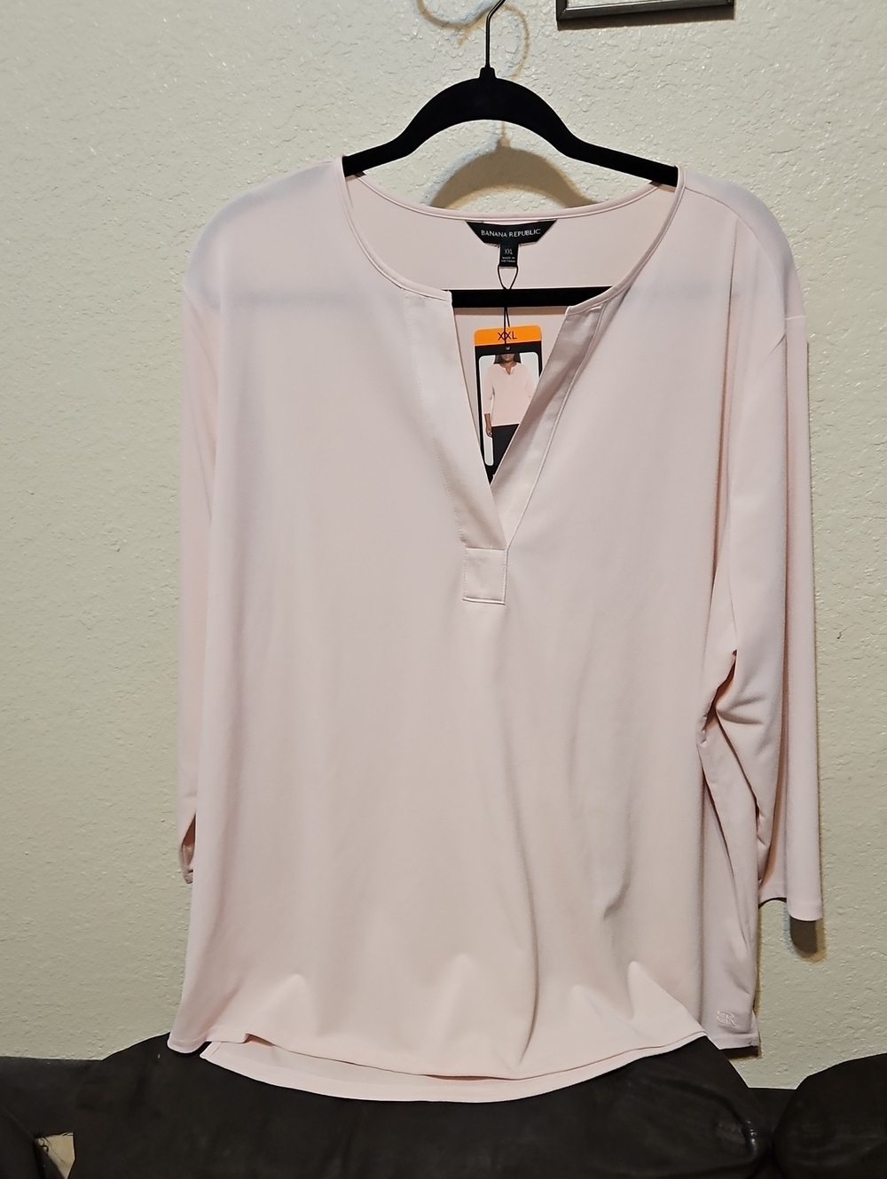 Banana Republic Soft Blush Split-Neck Tunic